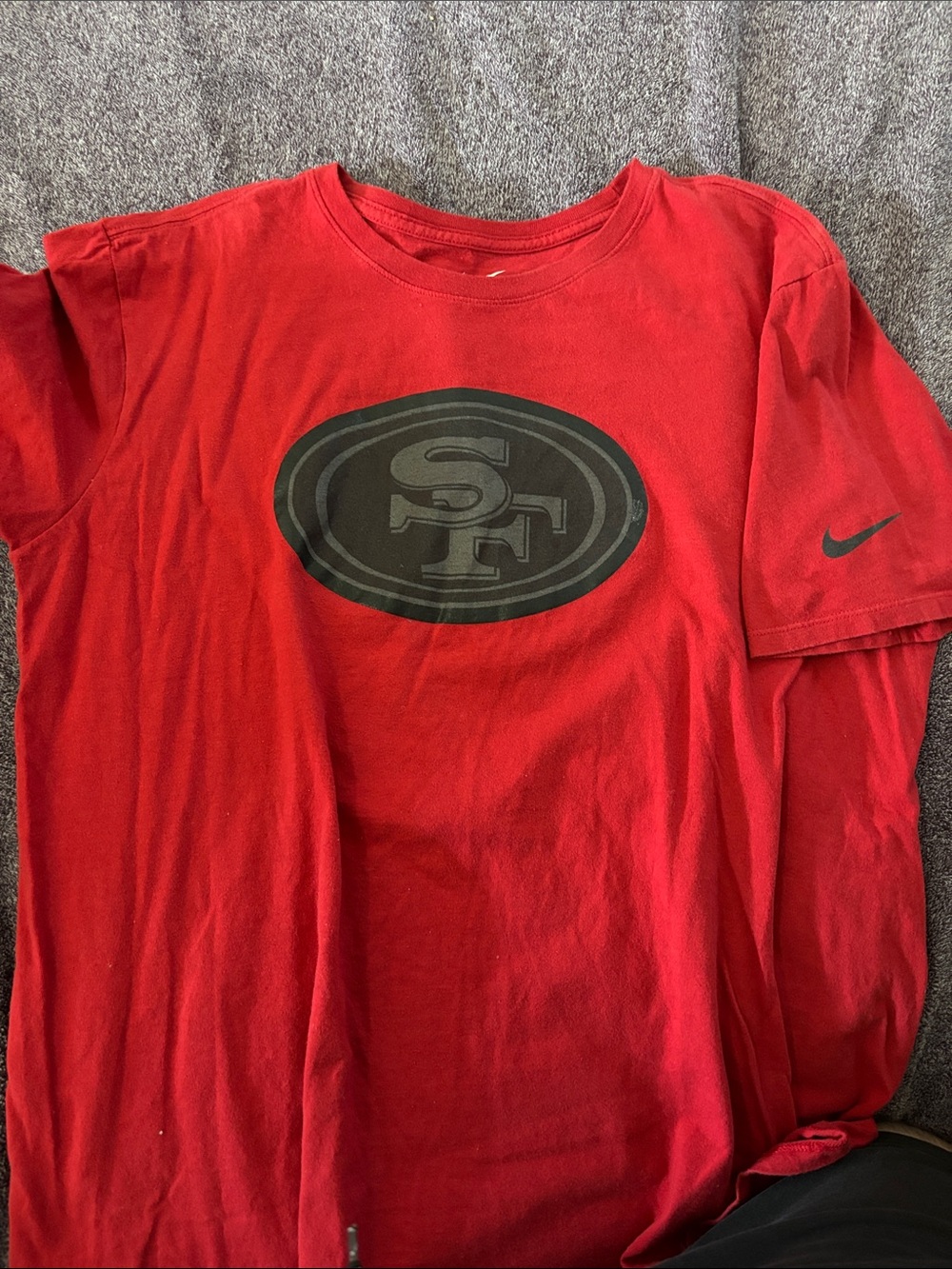 Nike Red Short-Sleeve Tee with Black SF Oval Logo